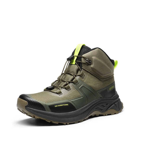 Men's Waterproof Lightweight Hiking Boots - ARMY GREEN -  0